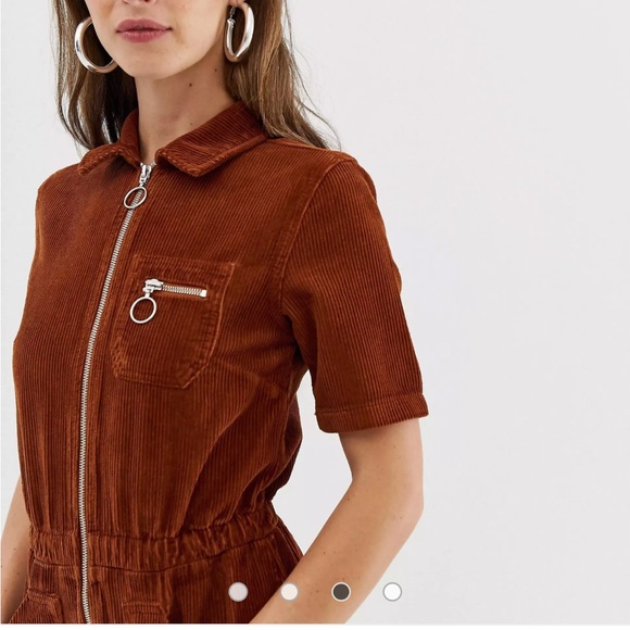 ASOS DESIGN CORD 70’s flare jumpsuit - Picture 4 of 9